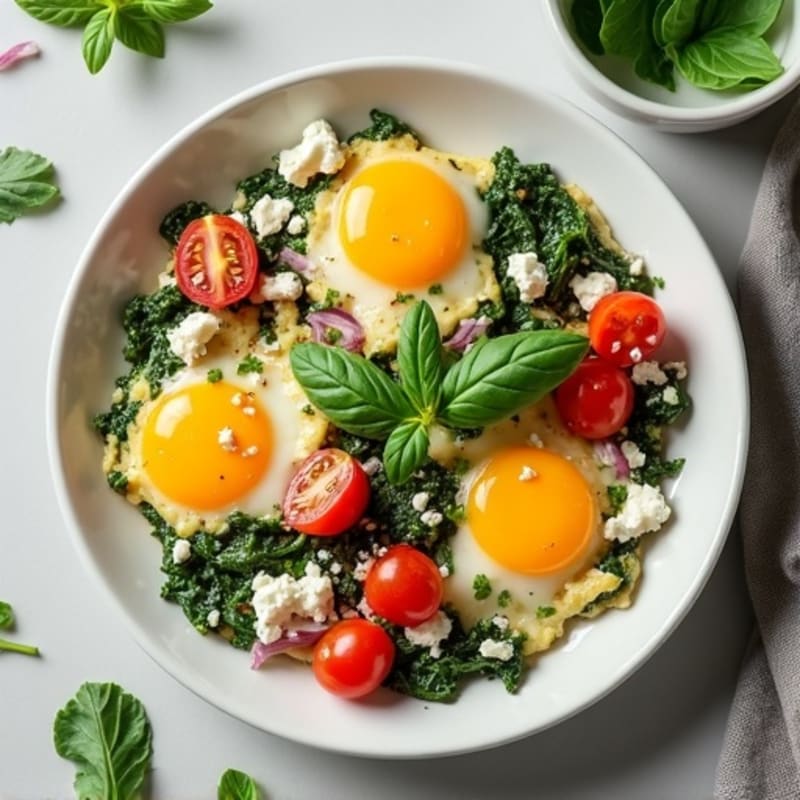 Protein-Packed Spinach Feta Egg Bake