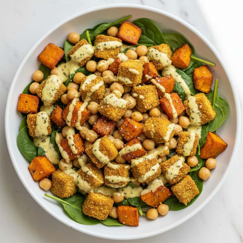Roasted Sweet Potato and Chickpea Bowl