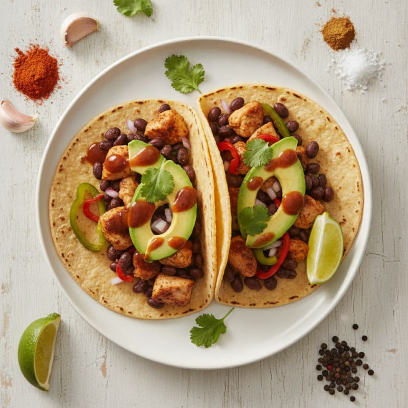 Chicken and Black Bean Tacos