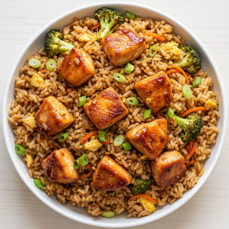 Crispy Teriyaki Chicken Fried Rice