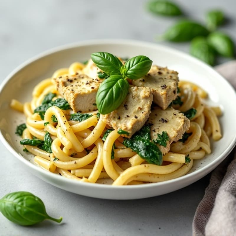 Creamy Pesto Chicken Pasta with Fresh Herbs