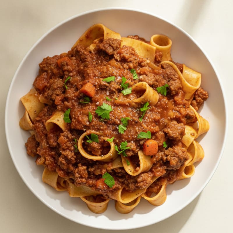 Classic Beef Bolognese with Pappardelle