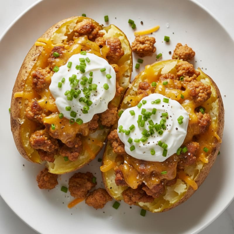 Loaded Baked Potatoes with Chives