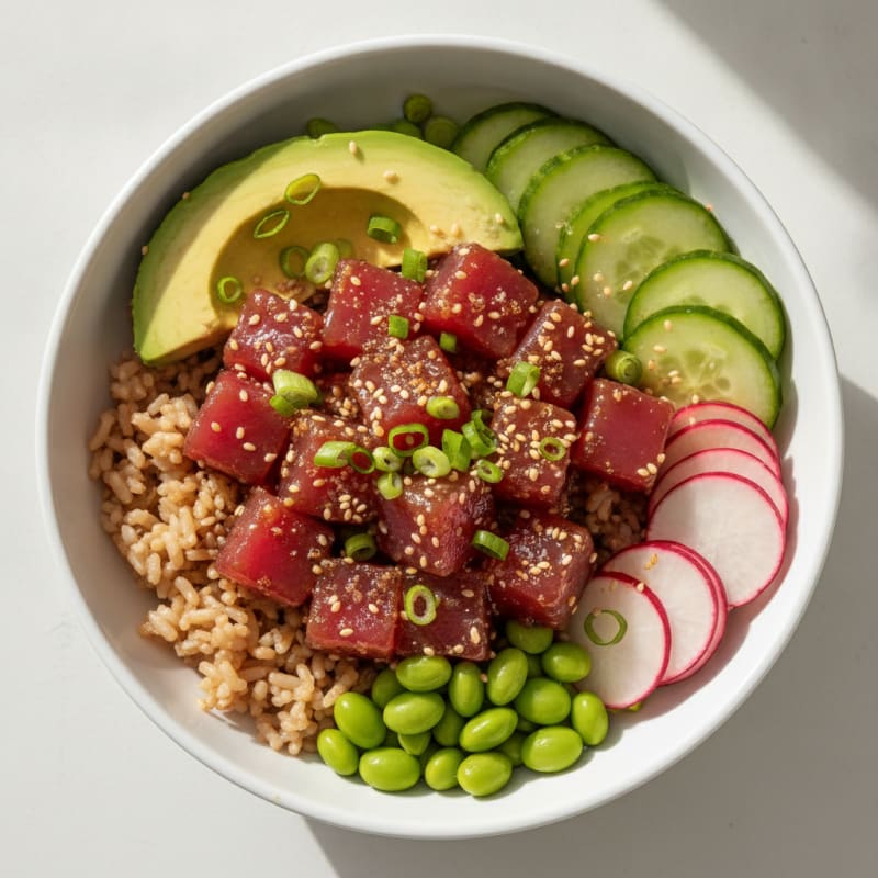 Ahi Tuna Hawaiian Poke Bowl