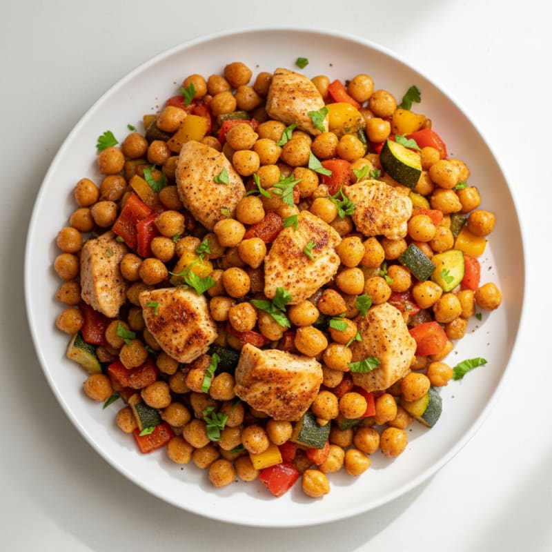 Roasted Garbanzo Bean and Vegetable Medley