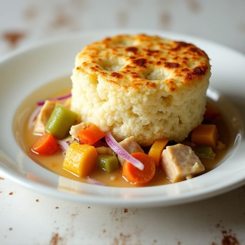 Lightened-Up Creamy Chicken Pot Pie with Root Vegetables