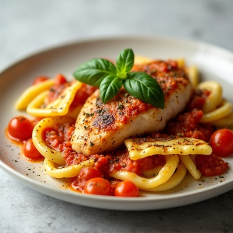 Spinach Ravioli with Light Tomato Basil Sauce