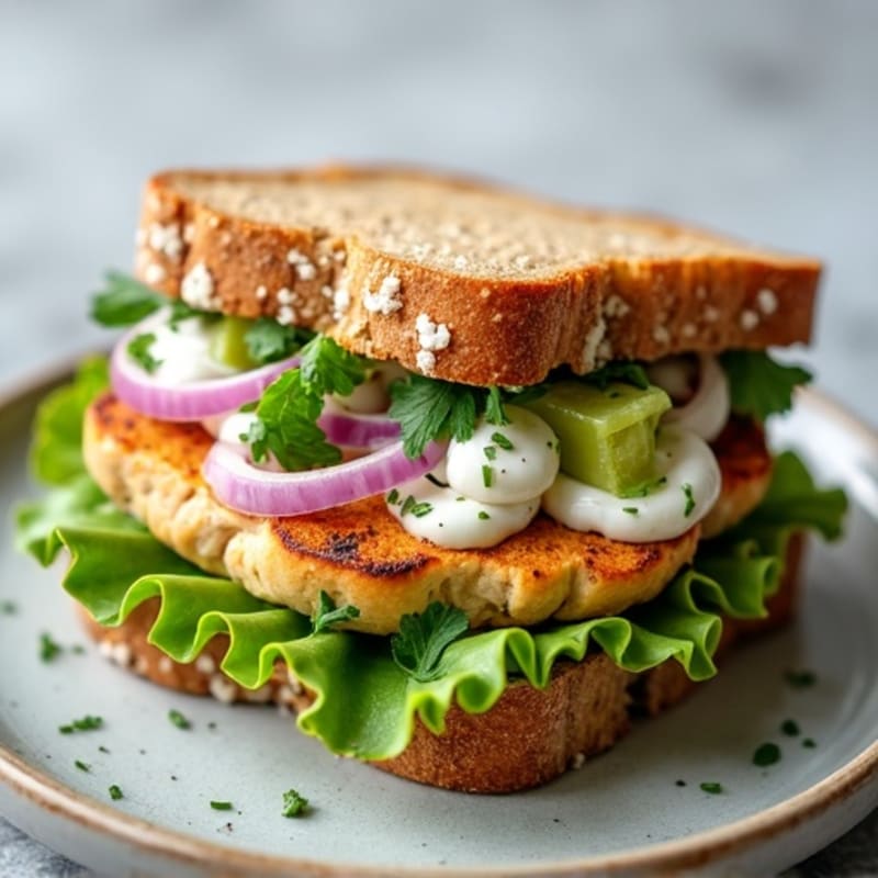 Herb-Roasted Chicken and Greek Yogurt Salad Sandwich