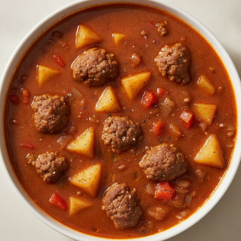 Ground Sirloin Goulash Soup