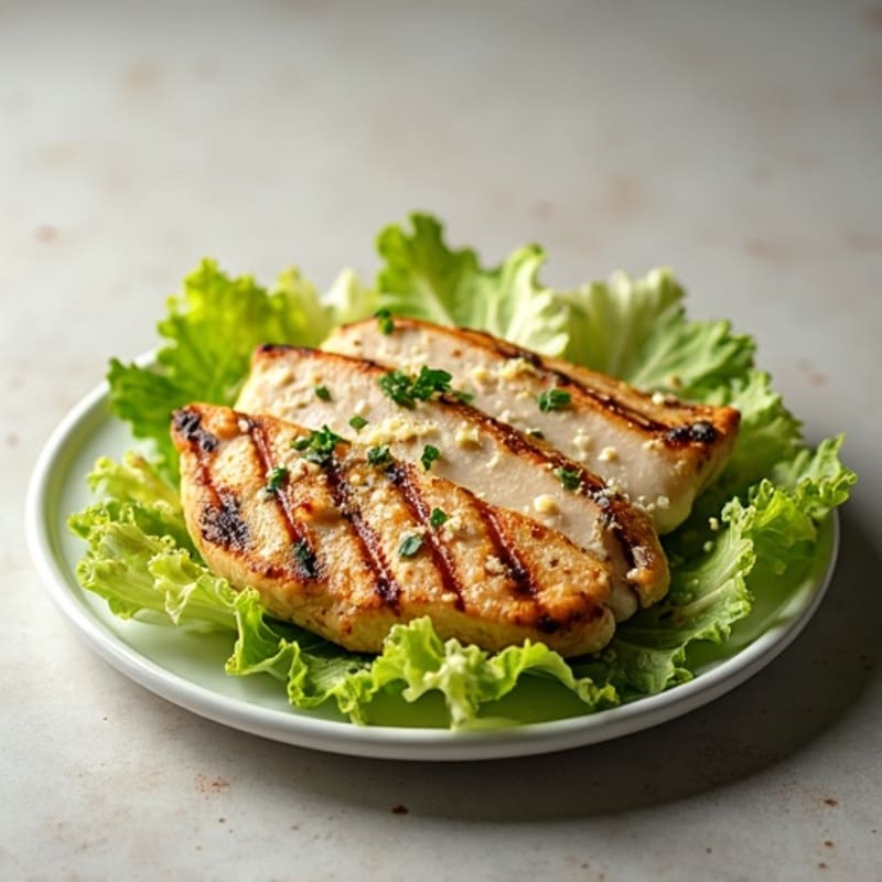 Grilled Chicken Caesar Salad with Creamy Dressing