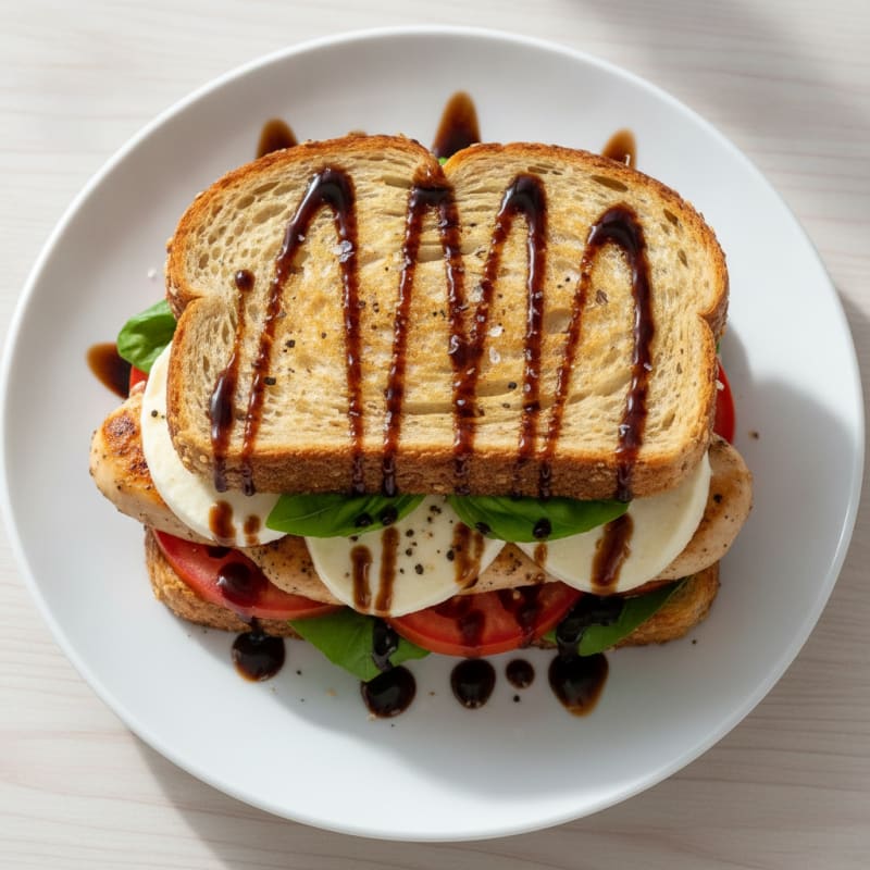 Grilled Caprese Sandwich with Balsamic Glaze