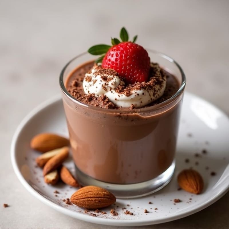 Silky Chocolate Protein Pudding with Almond Butter Swirl