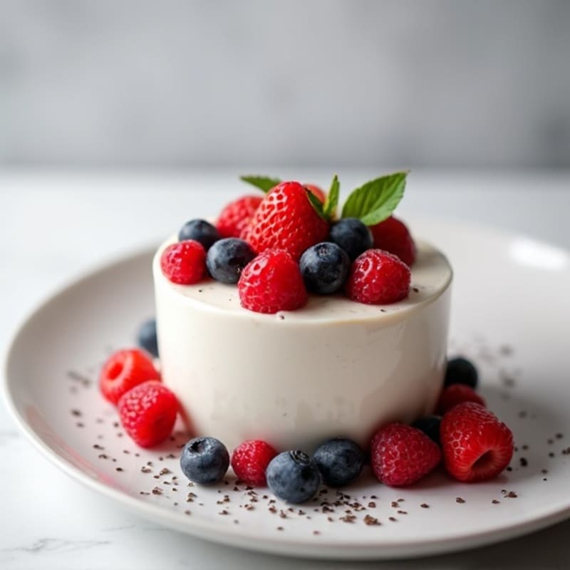 Silky Greek Yogurt Protein Mousse with Berries