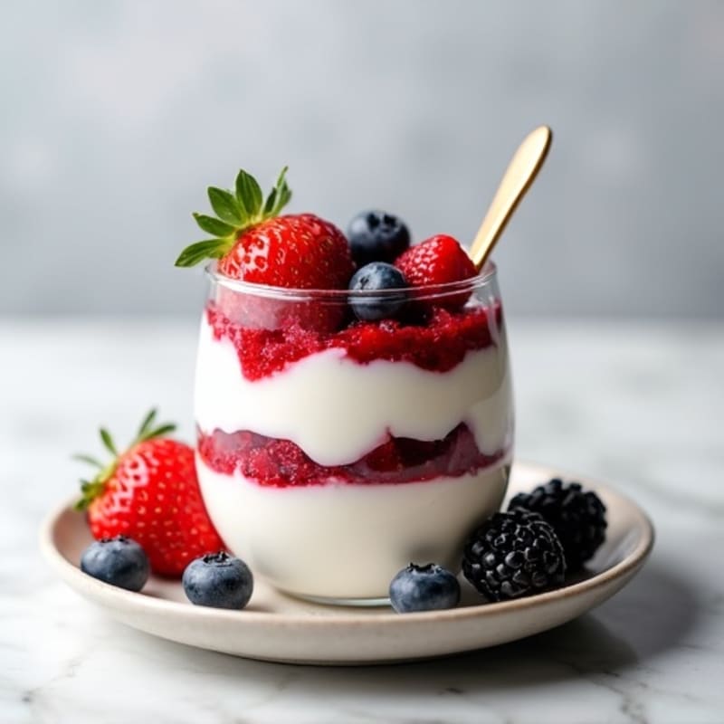 Greek Yogurt Protein Parfait with Mixed Berries