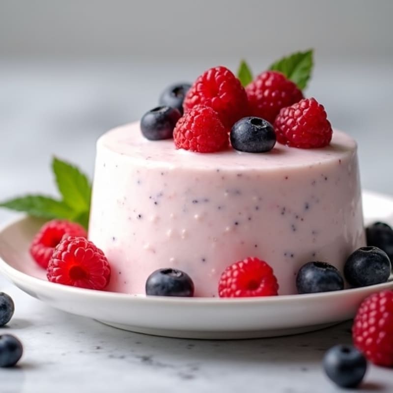 Silky Greek Yogurt Protein Mousse with Mixed Berries