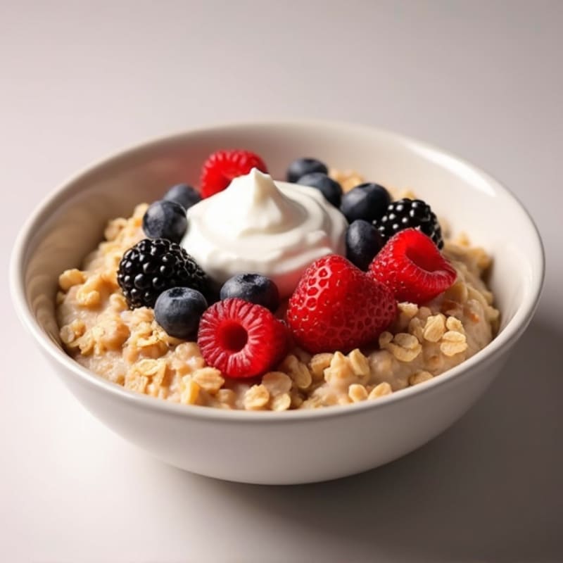 Protein-Packed Vanilla Berry Oatmeal Bowl