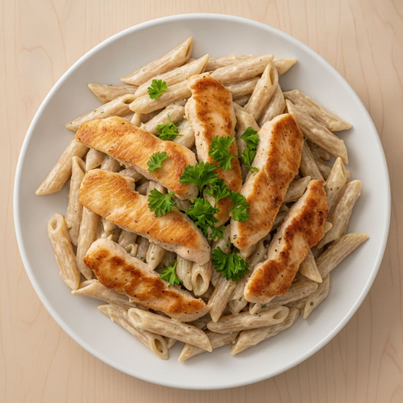 Garlic Parmesan Chicken Alfredo Pasta