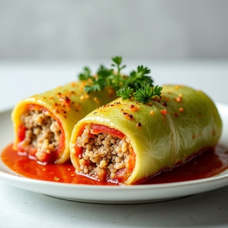 Lean Turkey and Quinoa Stuffed Cabbage Rolls