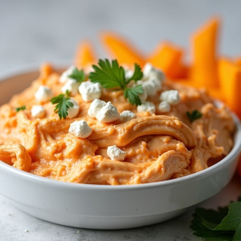 Creamy Greek Yogurt Buffalo Chicken Dip