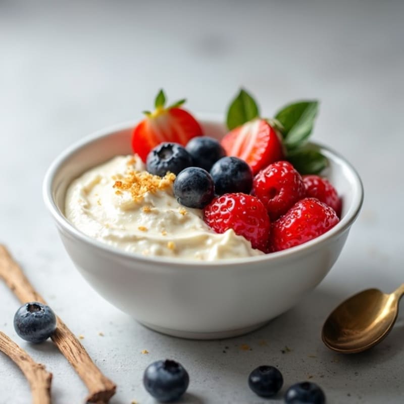 Creamy Berry-Vanilla Cottage Cheese Bowl