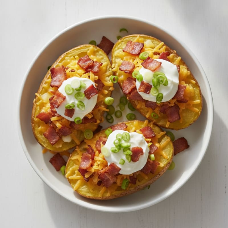 Bacon-Cheddar Stuffed Baked Potatoes