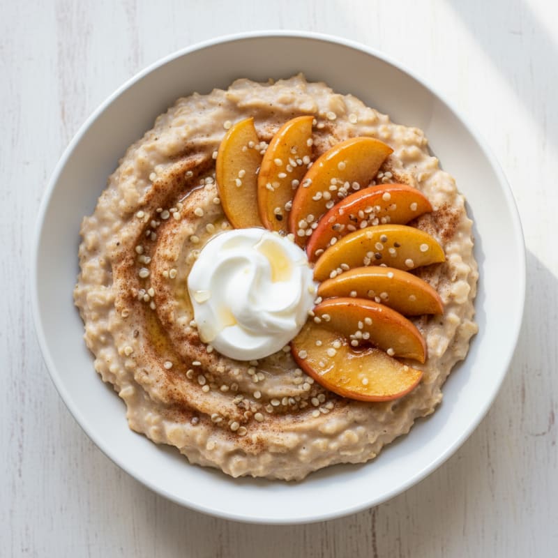 Creamy Spiced Apple Oatmeal Bowl