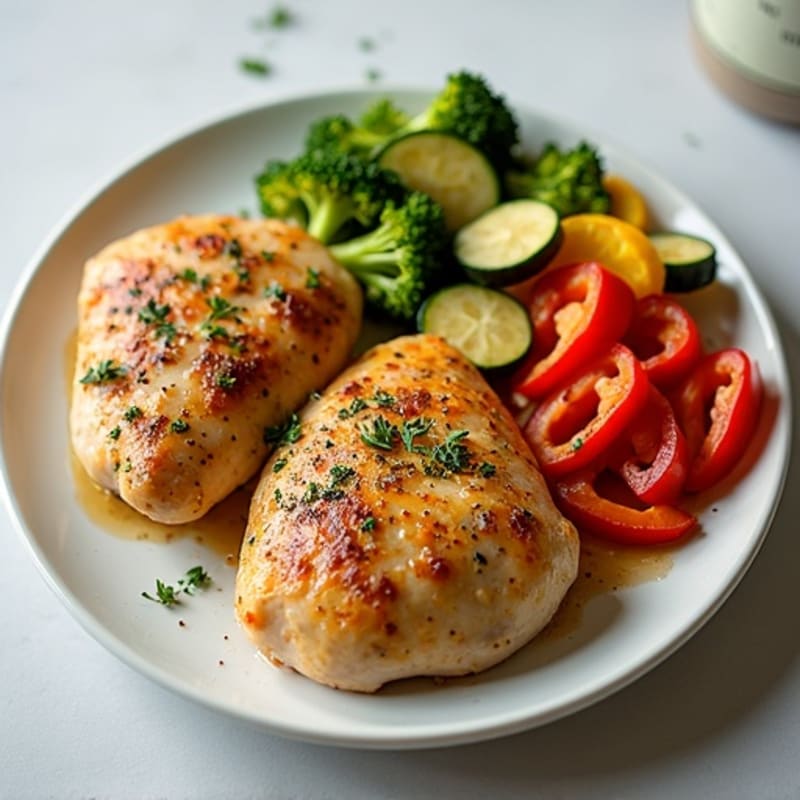 Lemon Herb Roasted Chicken with Roasted Vegetables