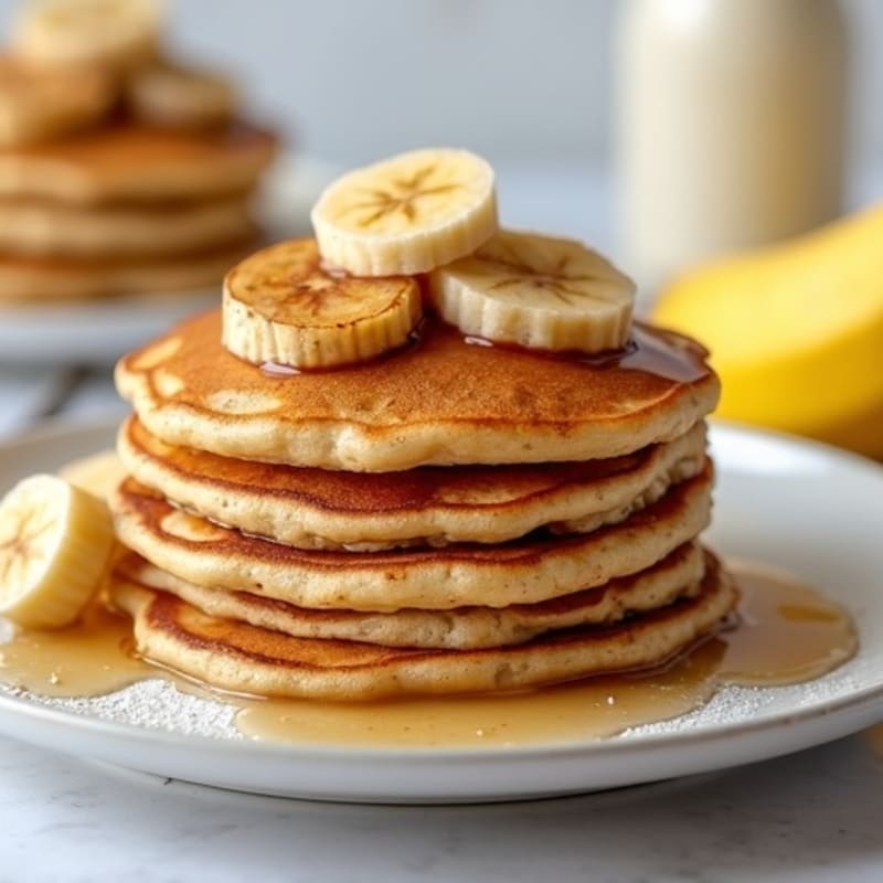Protein Banana Pancakes with Caramelized Cinnamon Bananas
