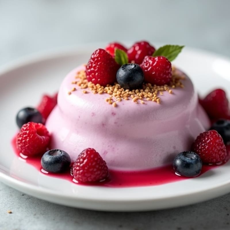 Silky Greek Yogurt Protein Mousse with Mixed Berries
