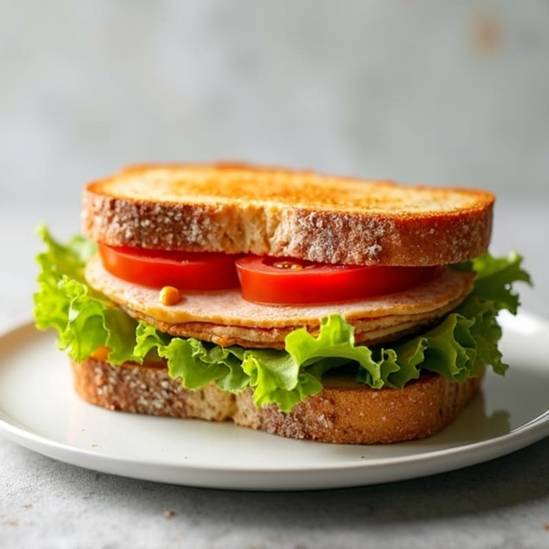 Crunchy Sourdough Tomato Lettuce Sandwich