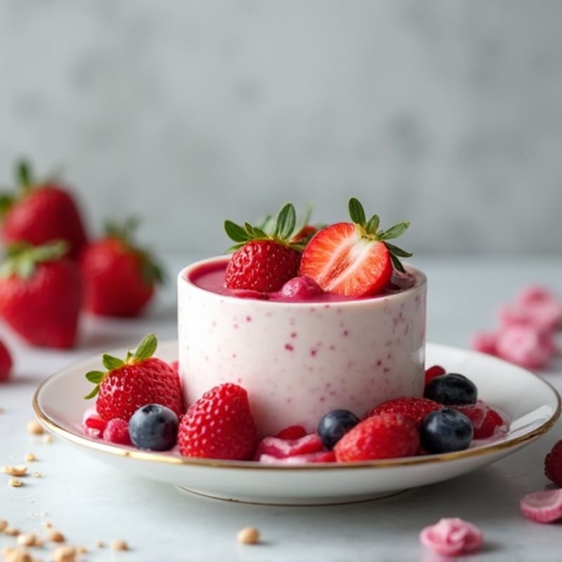 Silky Greek Yogurt Protein Mousse with Mixed Berries