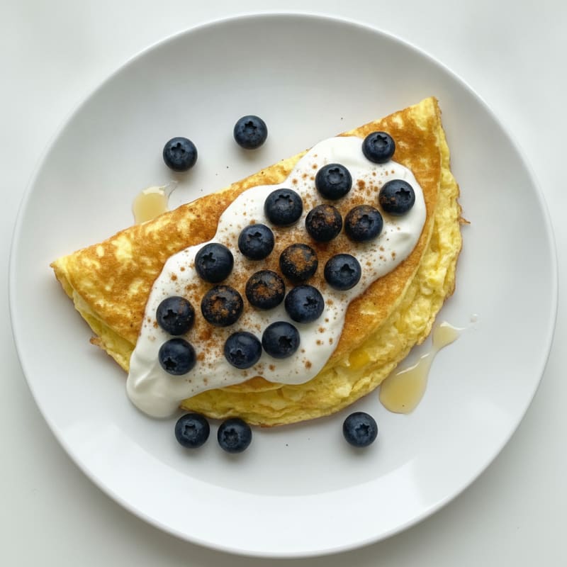 Słodki Wysokobiałkowy Omlet z Owocami