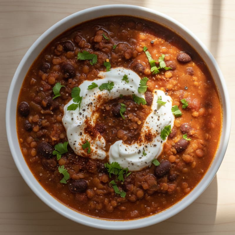Lentil and Black Bean Chili