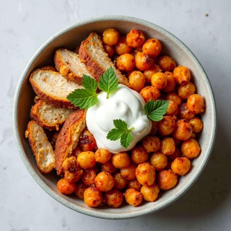 Crispy Roasted Chickpea and Sweet Potato Power Bowl