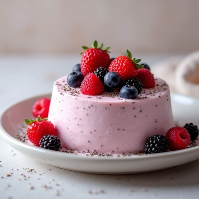 Silky Greek Yogurt Protein Mousse with Mixed Berries