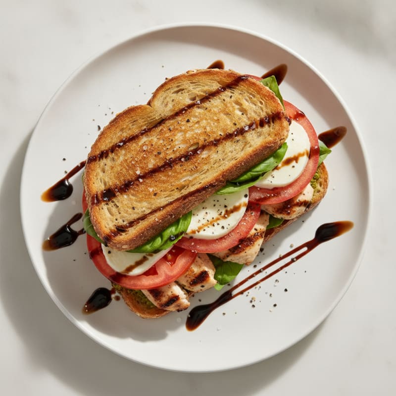 Grilled Caprese Sandwich with Balsamic Glaze