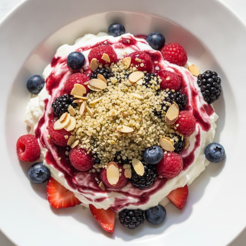 Creamy Greek Yogurt Protein Parfait with Mixed Berries