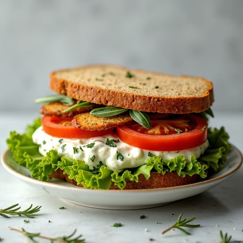 Herb-Roasted Chicken and Greek Yogurt Salad Sandwich