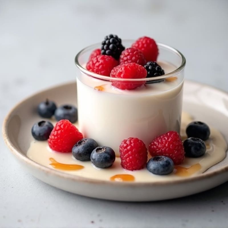 Greek Yogurt Protein Pudding with Berries