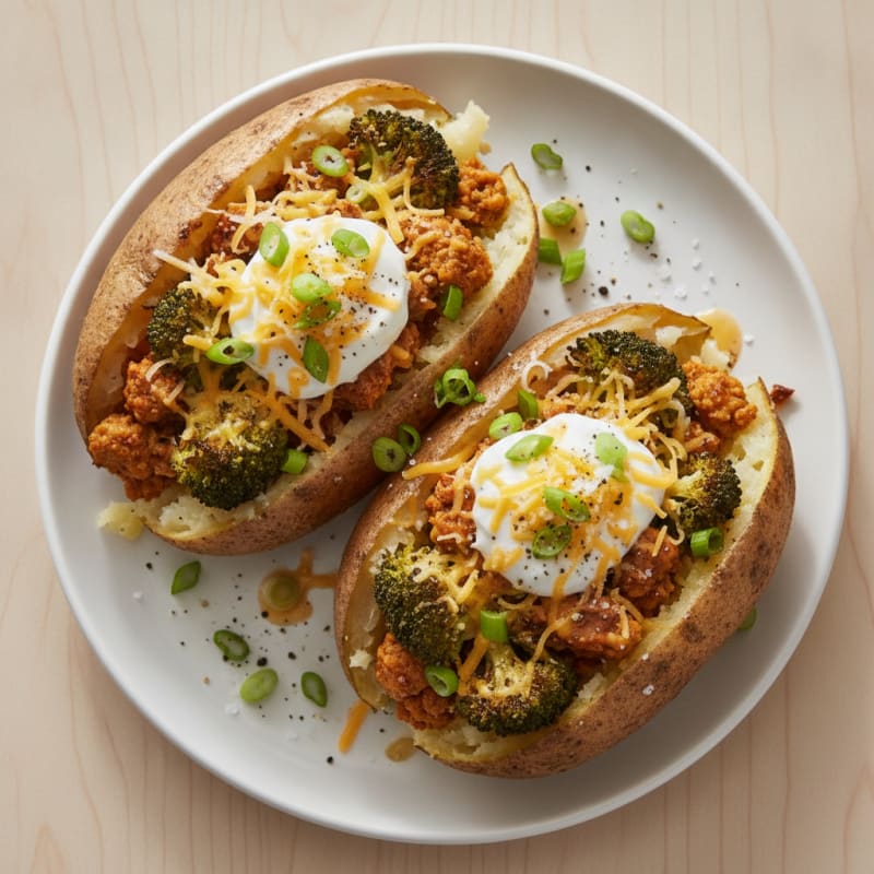 Loaded Baked Potatoes with Savory Toppings