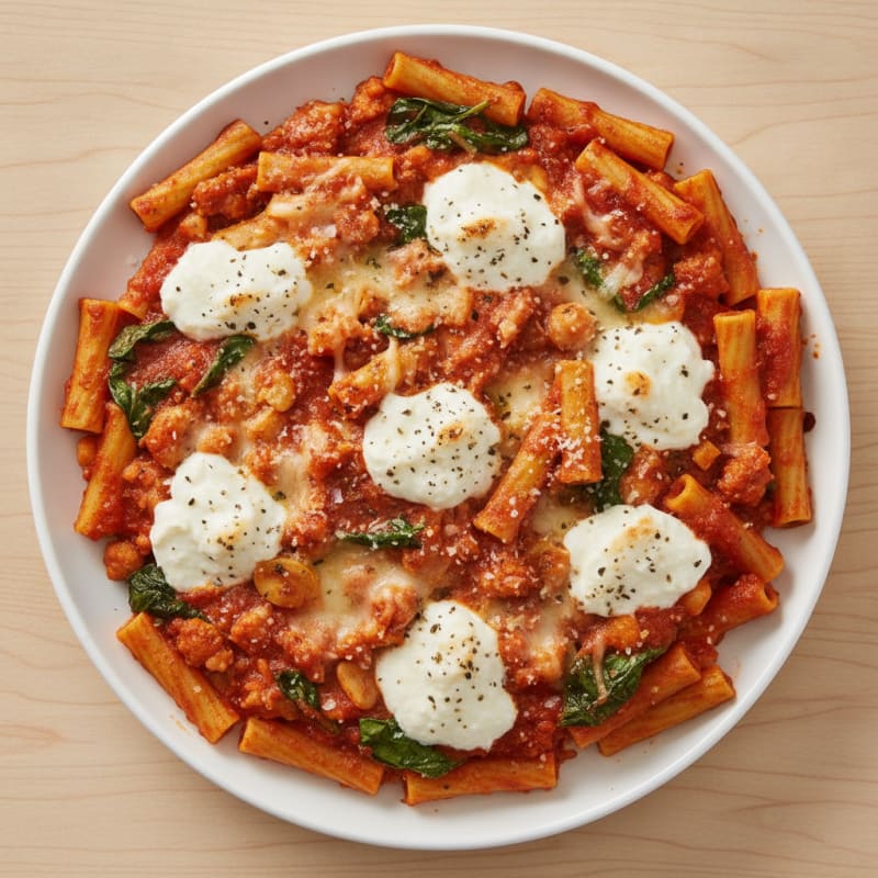 Classic Baked Ziti with Ricotta