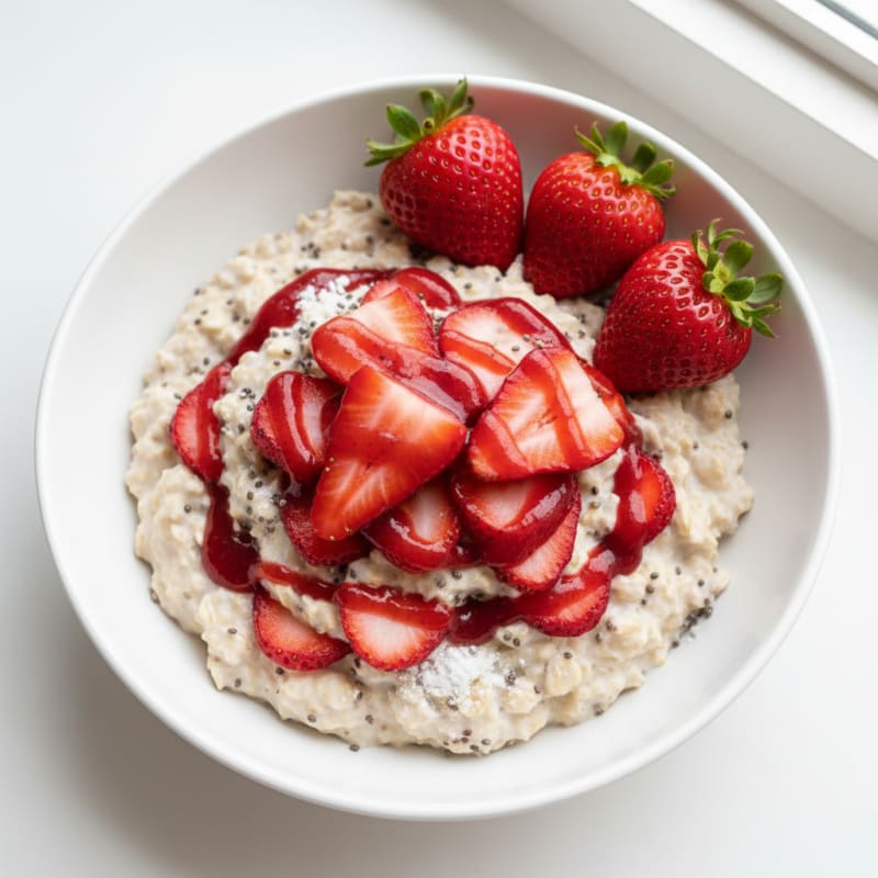 Strawberry Shortcake Overnight Oats