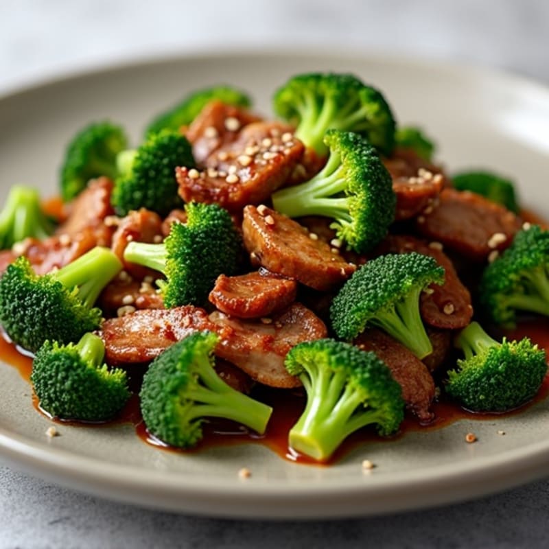 Crispy Beef and Broccoli Stir-fry with Fresh Ginger
