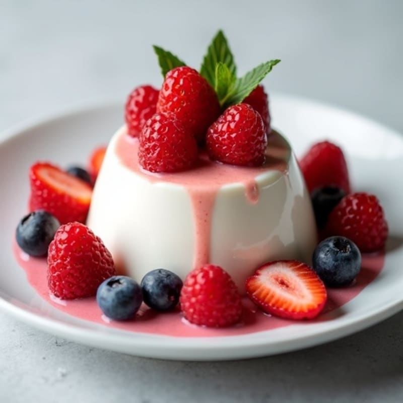 Silky Greek Yogurt Protein Mousse with Mixed Berries