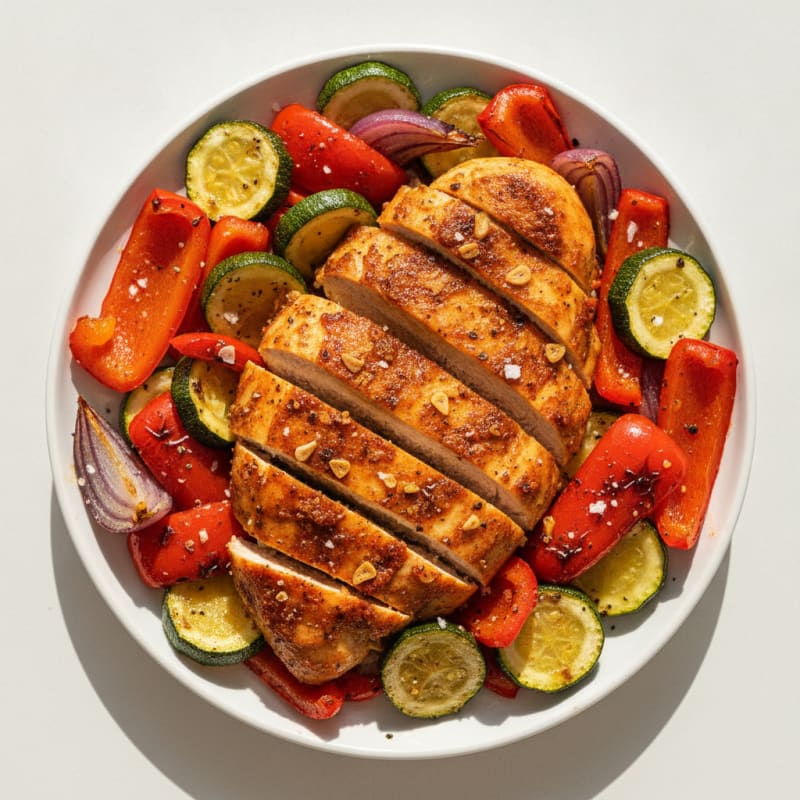 Spicy Harissa Chicken with Roasted Vegetables