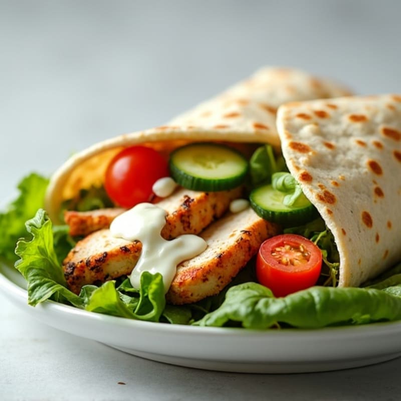 Herb-Grilled Chicken and Fresh Greens Wrap