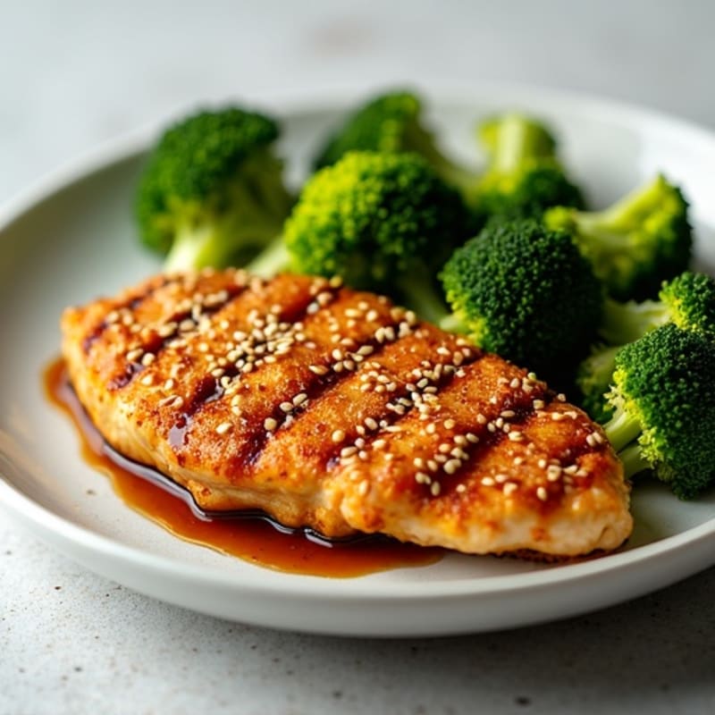 Crispy Baked Sesame-Ginger Chicken with Broccoli