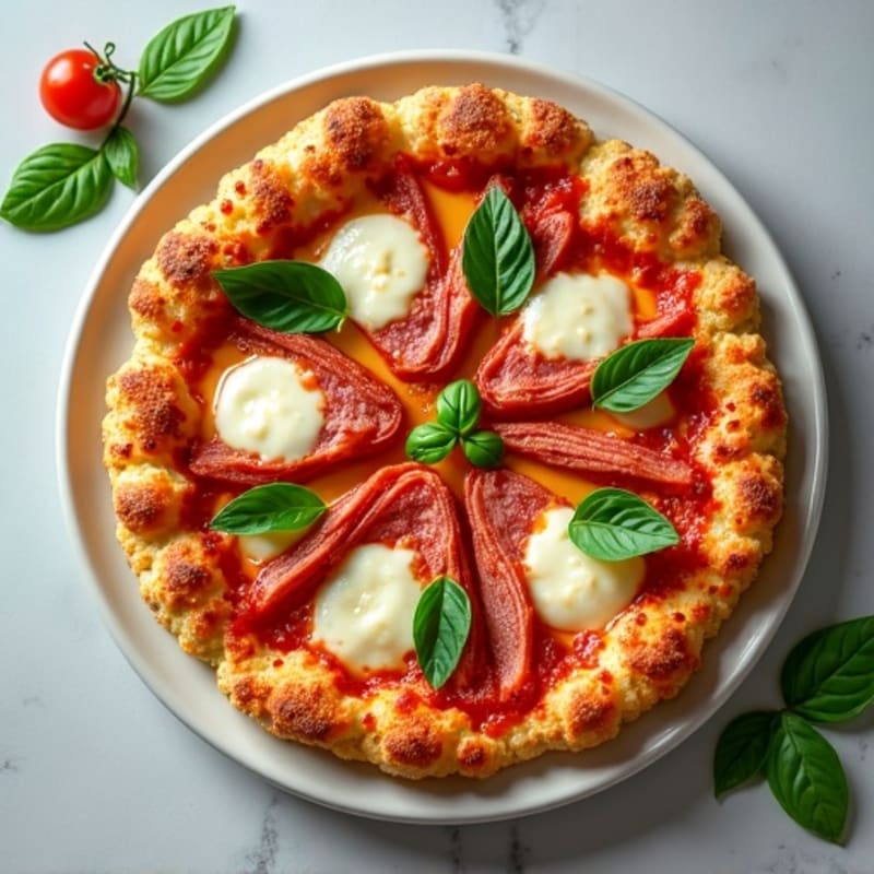 Crispy Cauliflower Crust Pizza with Italian Meats