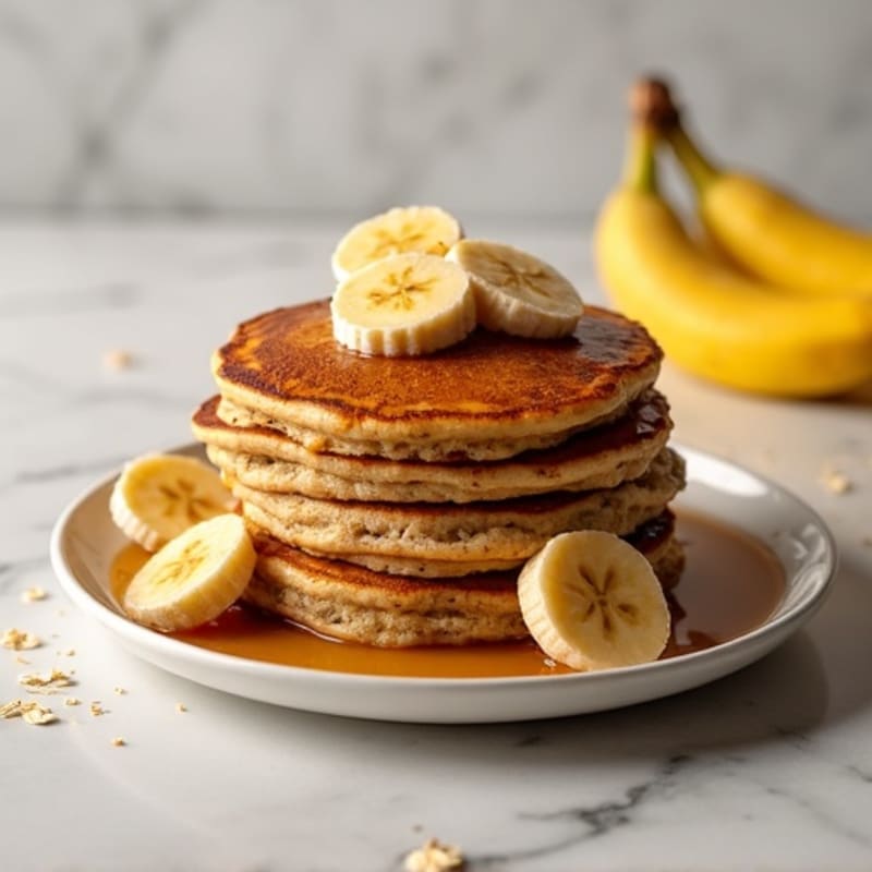 Protein-Packed Caramelized Banana Oat Pancakes