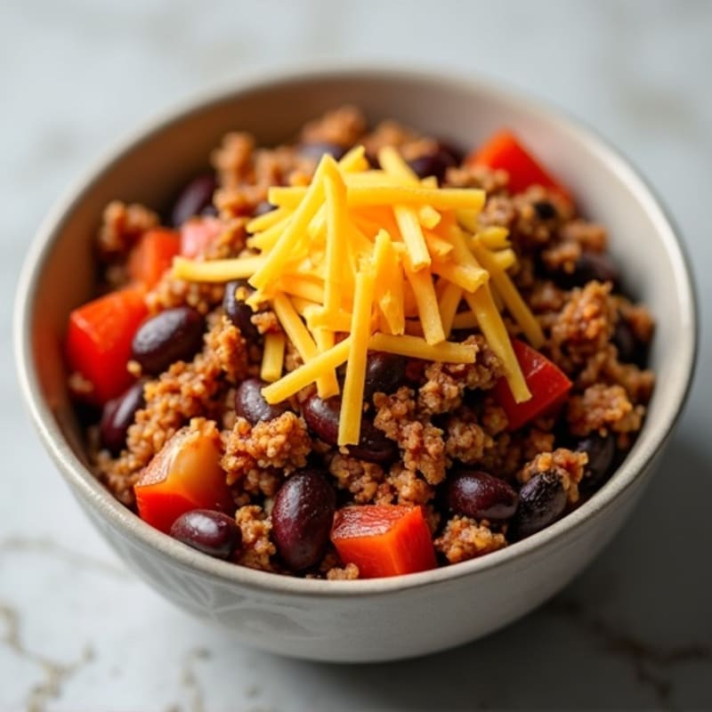 Lean Ground Turkey Chili Cheese Bowl